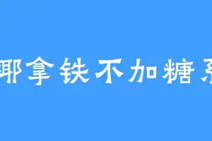 生椰拿铁不加糖系列