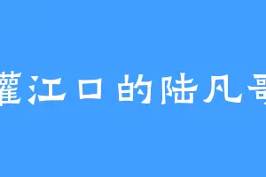 灌江口的陆凡哥