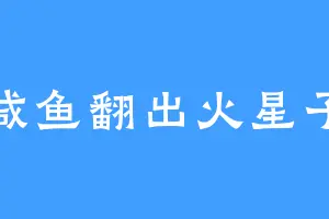 咸鱼翻出火星子