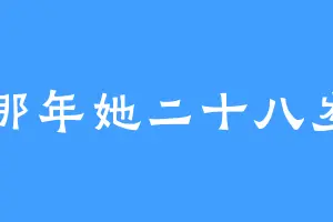 那年她二十八岁