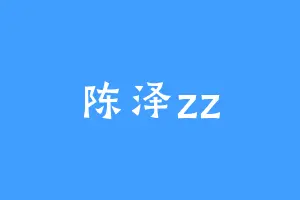 陈泽zz