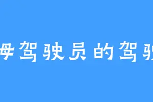 萨姆驾驶员的驾驶员