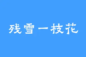 残雪一枝花