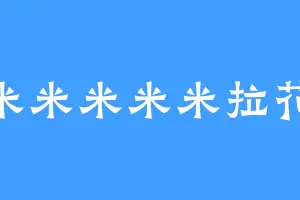 米米米米米拉花
