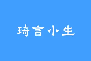 琦言小生