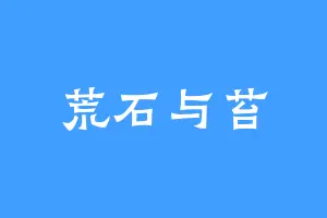 荒石与苔