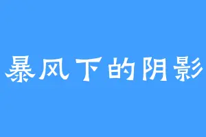 暴风下的阴影