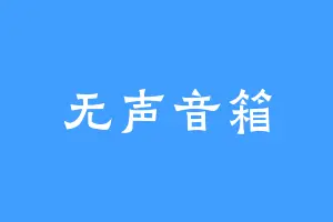 无声音箱