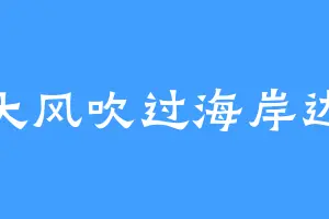大风吹过海岸边