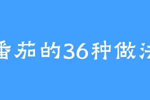 番茄的36种做法