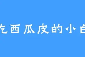 爱吃西瓜皮的小白兔