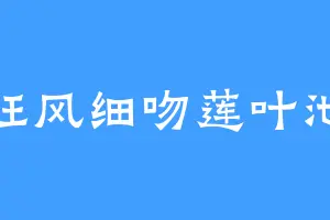 狂风细吻莲叶池