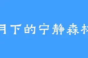月下的宁静森林