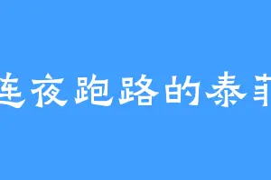 连夜跑路的泰菲