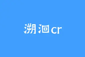 溯洄cr