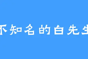 不知名的白先生