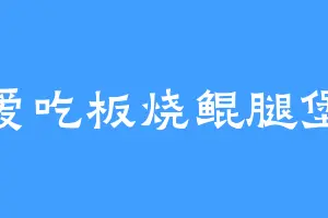 爱吃板烧鲲腿堡