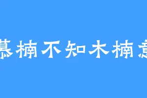 慕楠不知木楠意
