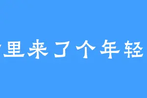 村里来了个年轻人