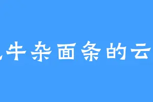 爱吃牛杂面条的云崖宗