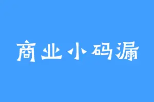 商业小码漏