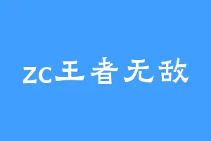 zc王者无敌