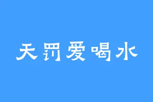 天罚爱喝水
